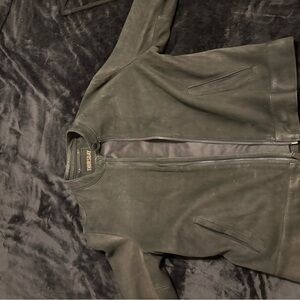 Thursday boots. Black Leather Jacket for Men